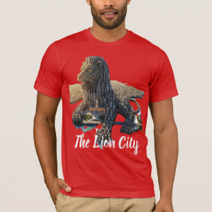 Camiseta Roja Arquitectónica de Ciudad Paisaje Urb