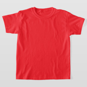Camiseta Roja Básica para Niños y Niñas