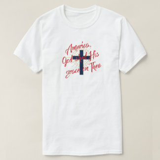 Camiseta roja, blanca, azul y dorada America 250