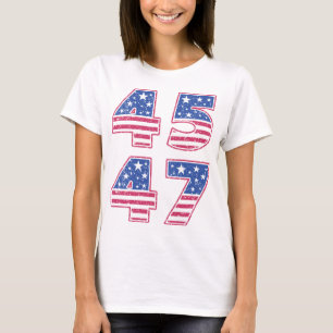 Camiseta roja blanca y azul del presidente Trump 4