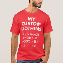Camiseta roja brillante personalizada para hombre