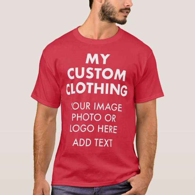 CAMISETA ROJA CARDINAL DE HOMBRES personalizados (Anverso)