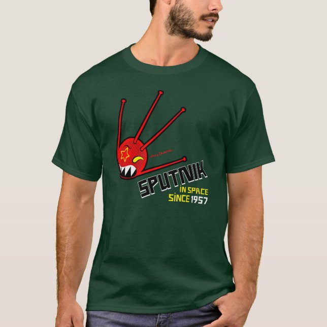 camiseta roja clásica de la oscuridad de Sputnik (Anverso)