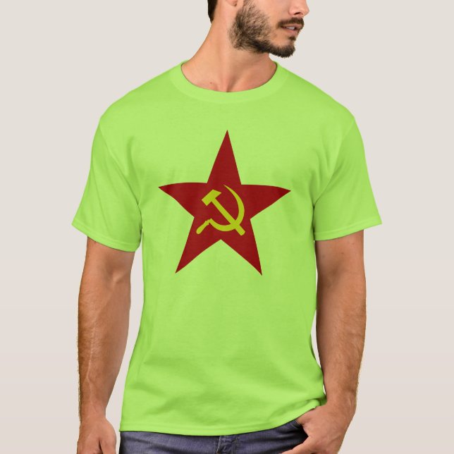 Camiseta roja comunista de la estrella (martillo y (Anverso)
