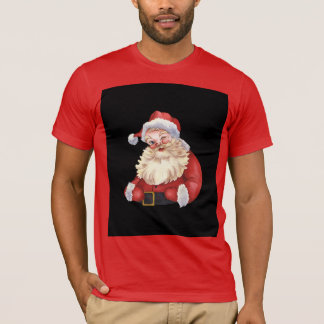 Camiseta roja con Navidades de Santa Claus