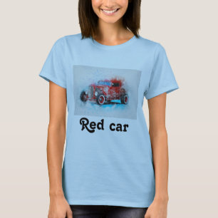 Camiseta roja de auto