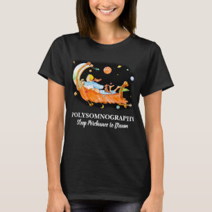 Camiseta roja de la poliomielitis LAB DORMIR