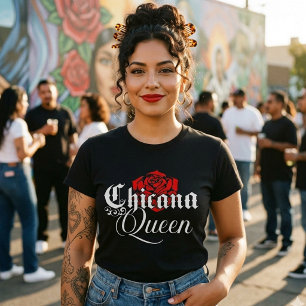 Camiseta roja de la Reina Chicana