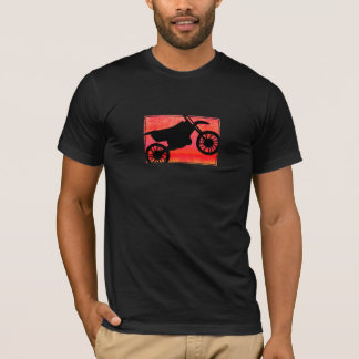 Camiseta roja de la silueta de la bici de la