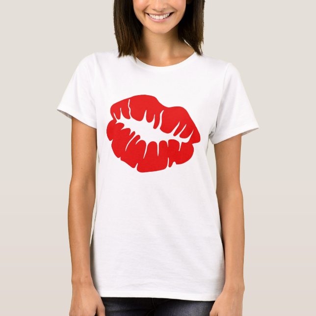 Camiseta roja de las señoras de los labios (Anverso)