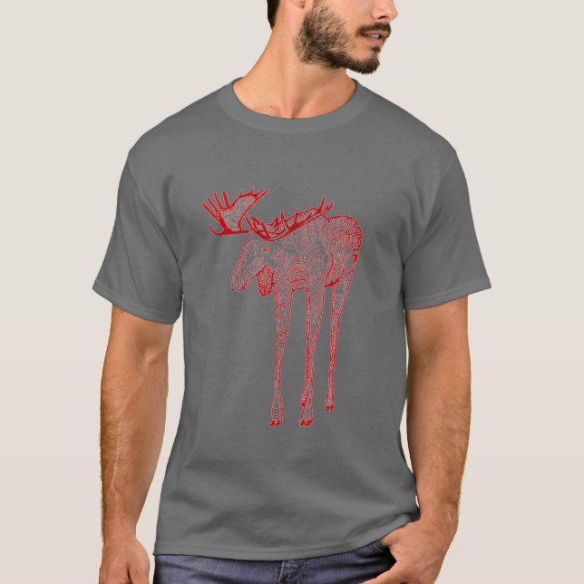 camiseta roja de los alces (Anverso)