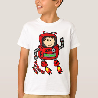 camiseta roja de los childs del robot