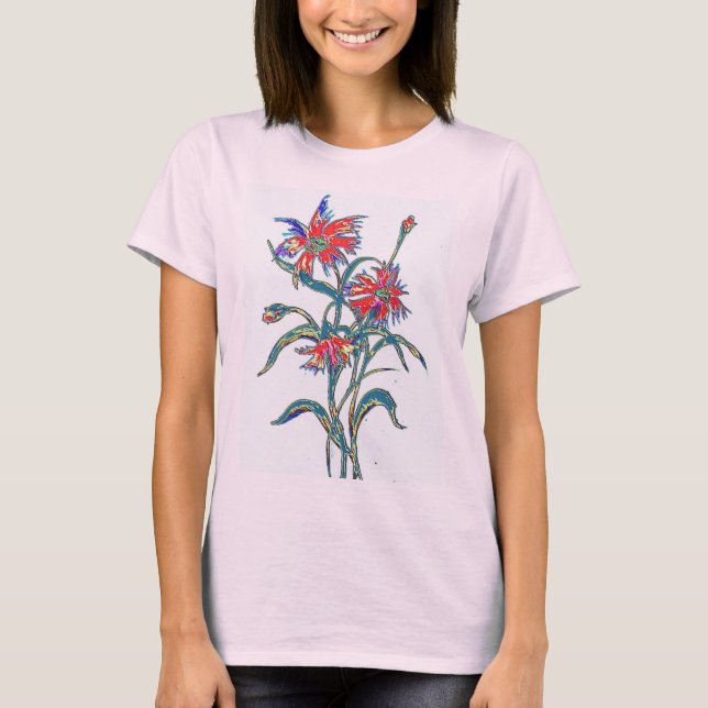 Camiseta roja de los Cornflowers (Anverso)