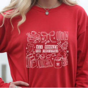 Camiseta roja de manga larga para Navidad 'All Boo