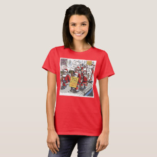 Camiseta roja de Santa Strike para mujeres
