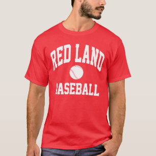 Camiseta roja del béisbol de la tierra