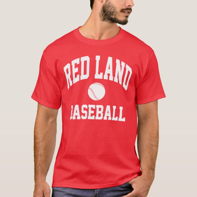 Camiseta roja del béisbol de la tierra (Anverso)