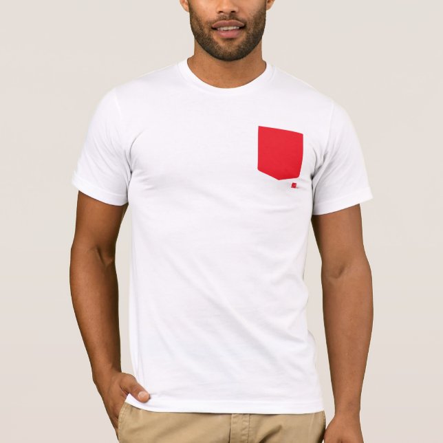 Camiseta roja del bolsillo (Anverso)