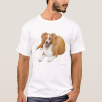 Camiseta roja del border collie
