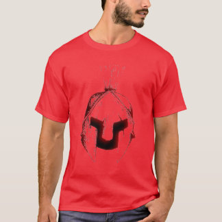 Camiseta roja del casco de SPARTANWARE