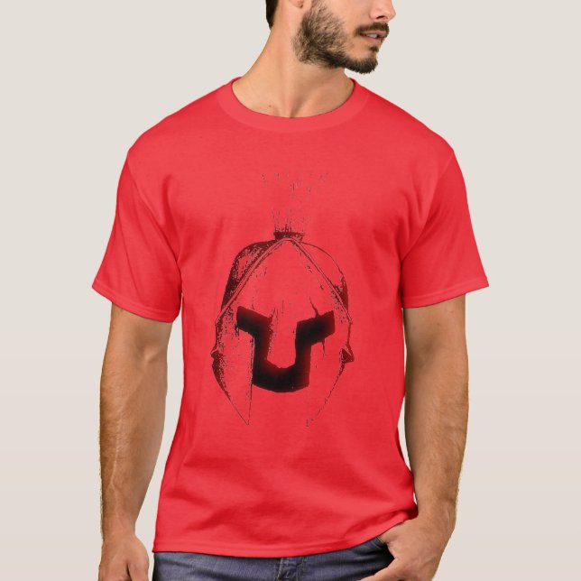 Camiseta roja del casco de SPARTANWARE (Anverso)