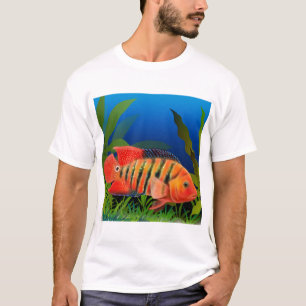 Camiseta roja del Cichlid de Festae del terror