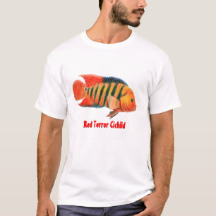 Camiseta roja del Cichlid de Festae del terror