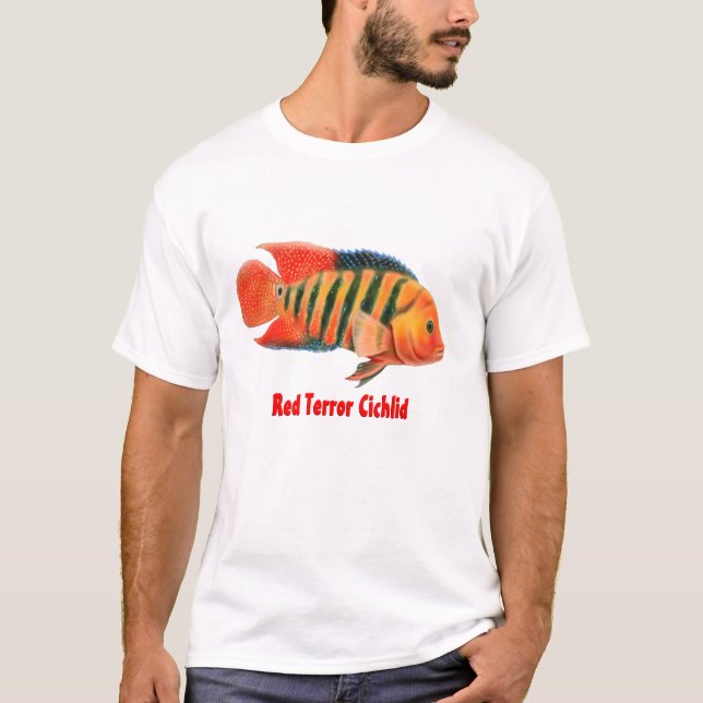 Camiseta roja del Cichlid de Festae del terror (Anverso)