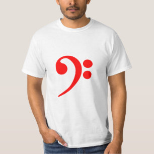 Camiseta roja del Clef bajo lista para que usted