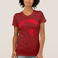 Camiseta roja del duendecillo del Paragliding