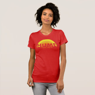 Camiseta roja del equipo femenino