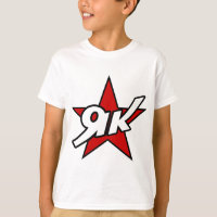 Camiseta roja del logotipo de la estrella de los