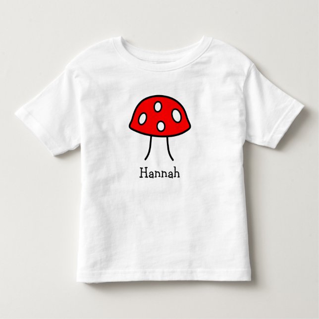 Camiseta roja del niño de la seta (Anverso)