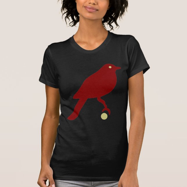 Camiseta roja del pájaro (Anverso)