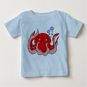 Camiseta roja del pulpo
