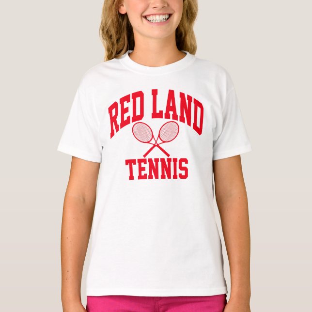 Camiseta roja del tenis de la tierra (Anverso)