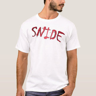 Camiseta roja deshonrosa del logotipo