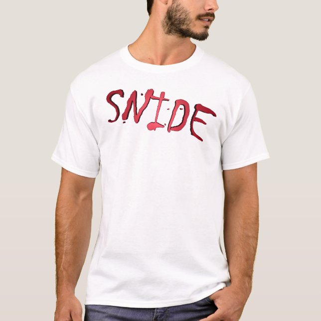 Camiseta roja deshonrosa del logotipo (Anverso)