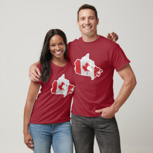 Camiseta Roja Icónica del Mapa de la Bandera de Ca