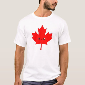 Camiseta roja linda de la hoja de arce