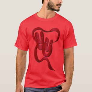 Camiseta roja masculina de teatro de tragedia