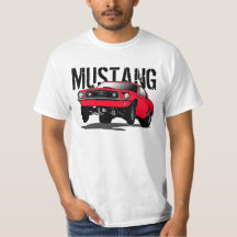 Camiseta roja negra de Mustang