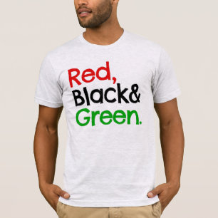 Camiseta roja, negra y verde - afroamericana