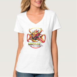 Camiseta roja Old School Pickleball Dragon X para 