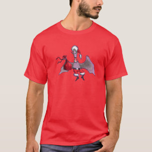 Camiseta roja para hombres de Santa Bat