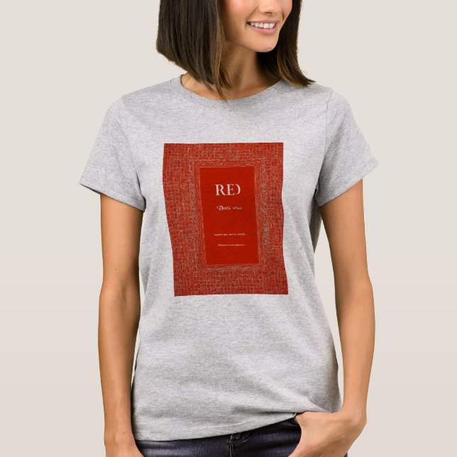 Camiseta roja para hombres y mujeres (Anverso)