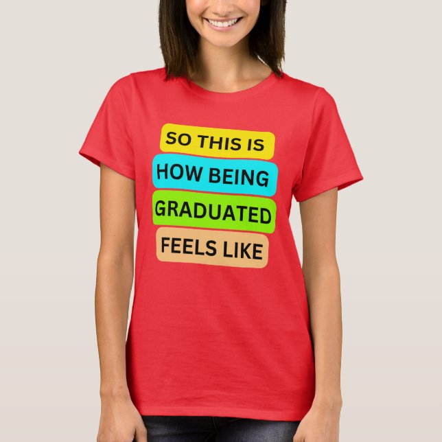 Camiseta roja para las mujeres SO_This_IS_How_BEIN (Anverso)