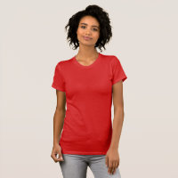 Camiseta roja/Personalizar de mujeres