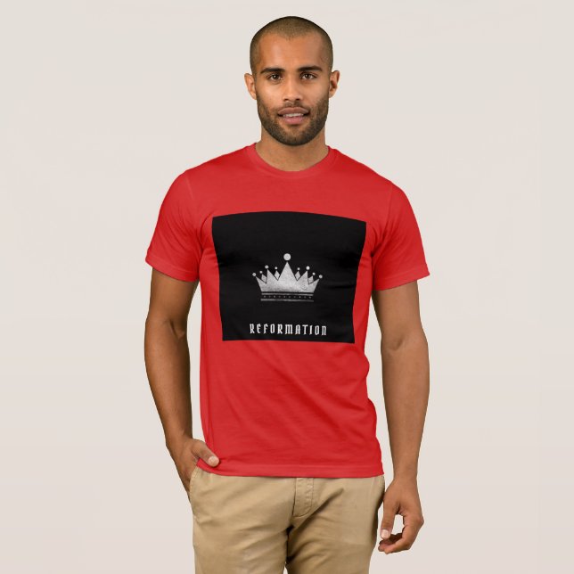 Camiseta roja "REFORMACIÓN".   (Anverso completo)