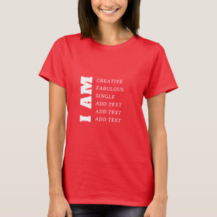 Camiseta roja simple de cualidades de personalidad